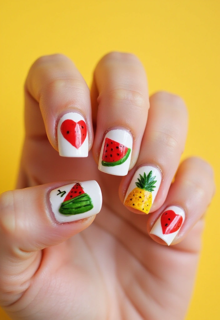 20 Stunning Summer Nails 2025 That Will Have Everyone Asking 'Where Did You Get That?' - 13. Tropical Fruit