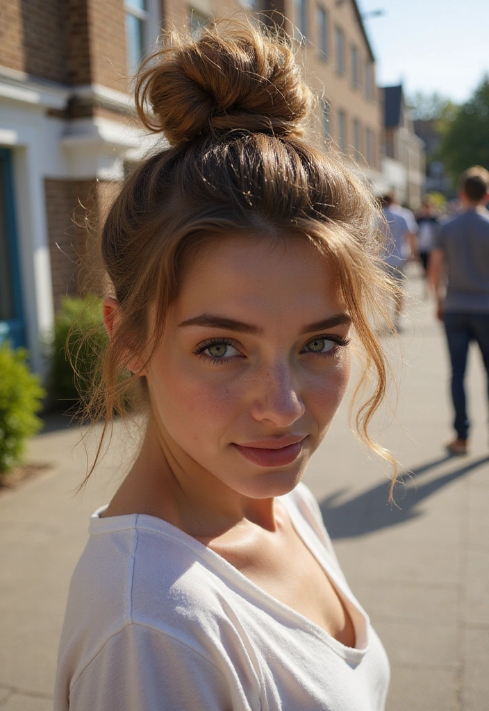 15 Glamorous Updo Hairstyles for Any Occasion (Wait Until You See #8!) - 4. Messy Bun