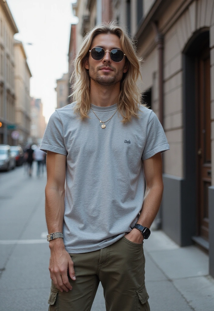 25 GNX Tour Outfits for Every Season That Will Always Impress (Check Out #14!) - 24. Effortless Cool: Basic Tee & Cargo Pants