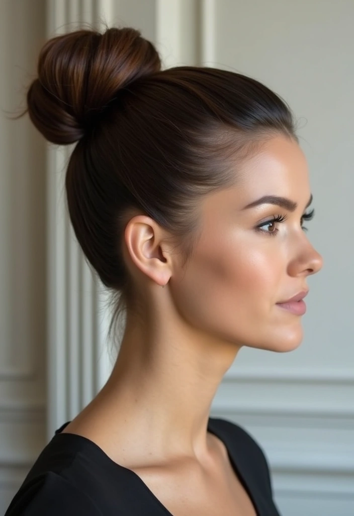 15 Glamorous Updo Hairstyles for Any Occasion (Wait Until You See #8!) - 3. Sleek High Bun