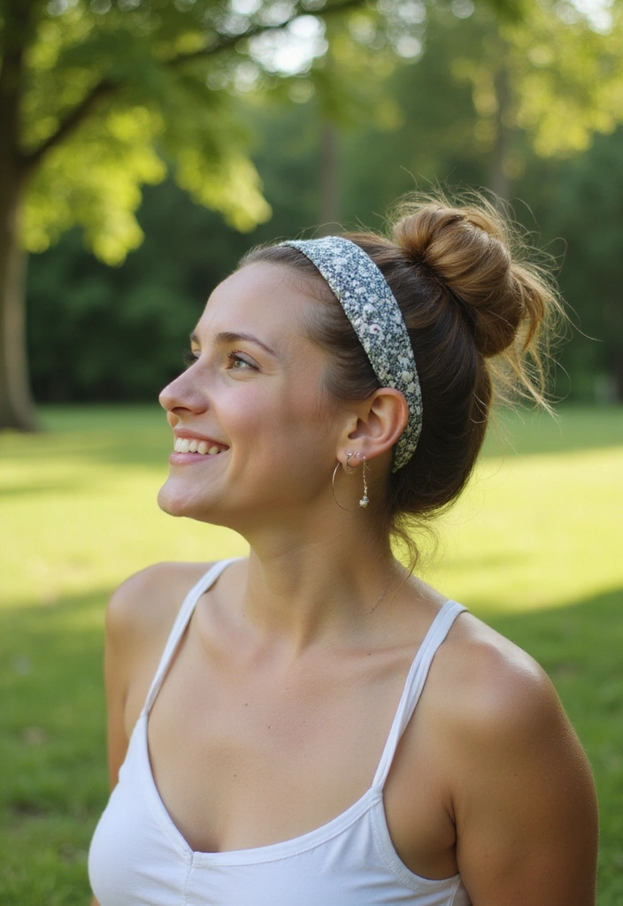 20 Cool Summer Hairstyles That Will Keep You Looking Fresh (You Need to Try #11!) - 13. Simple Headband Updo