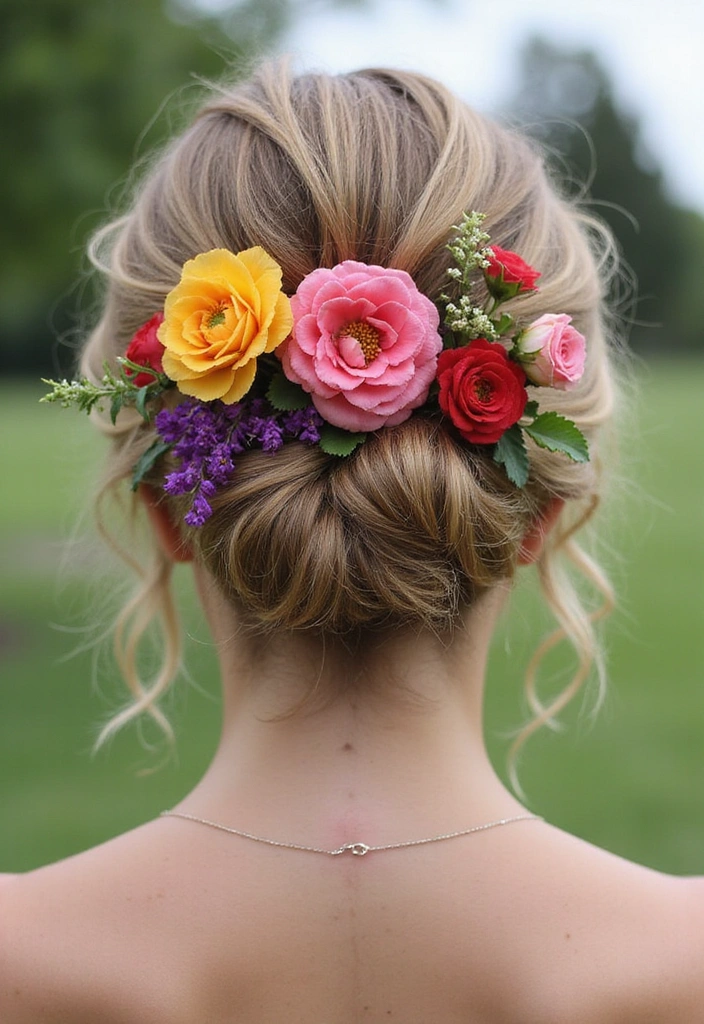 15 Glamorous Updo Hairstyles for Any Occasion (Wait Until You See #8!) - 9. Floral Updo