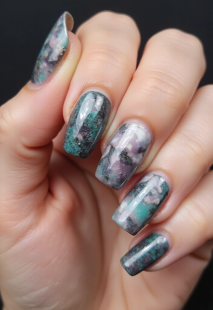 20 Stunning Summer Nails 2025 That Will Have Everyone Asking 'Where Did You Get That?' - 9. Marbled Effect